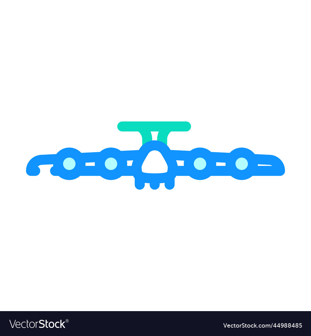 Maritime patrol airplane aircraft color icon