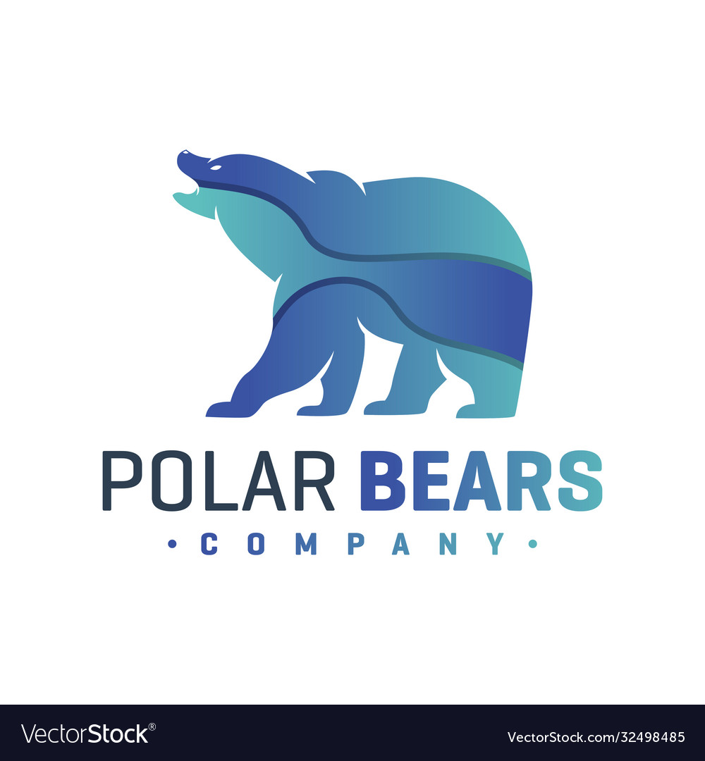 Polar bear animal logo