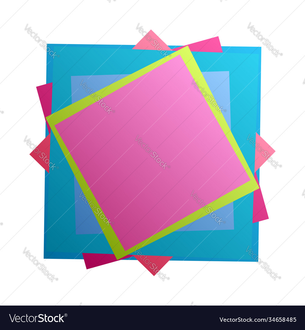 Random rotated overlapping chaotic squares vector image Random rotated overlapping chaotic squares