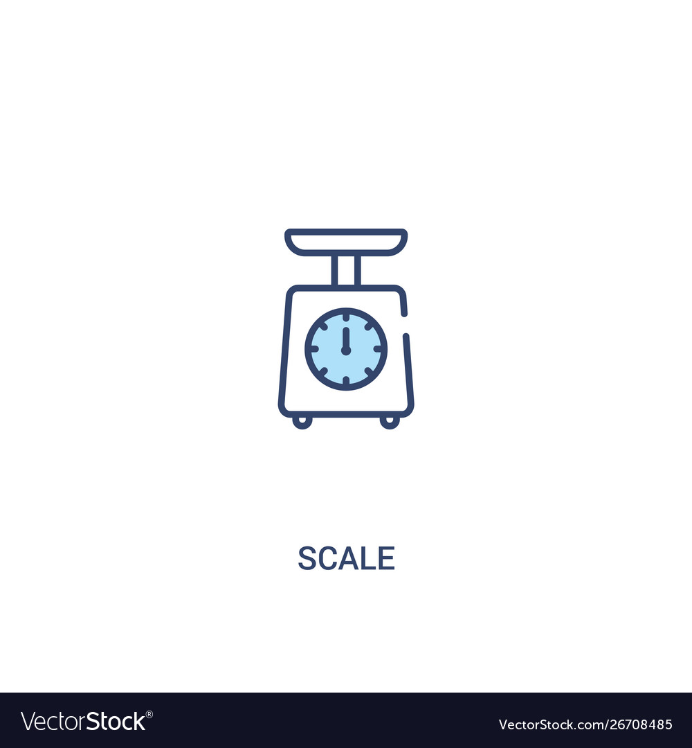 Scale concept 2 colored icon simple line element vector image Scale concept 2 colored icon simple line element