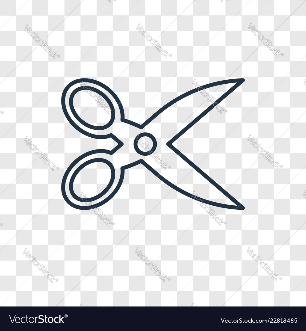 Scissors inverted view concept linear icon