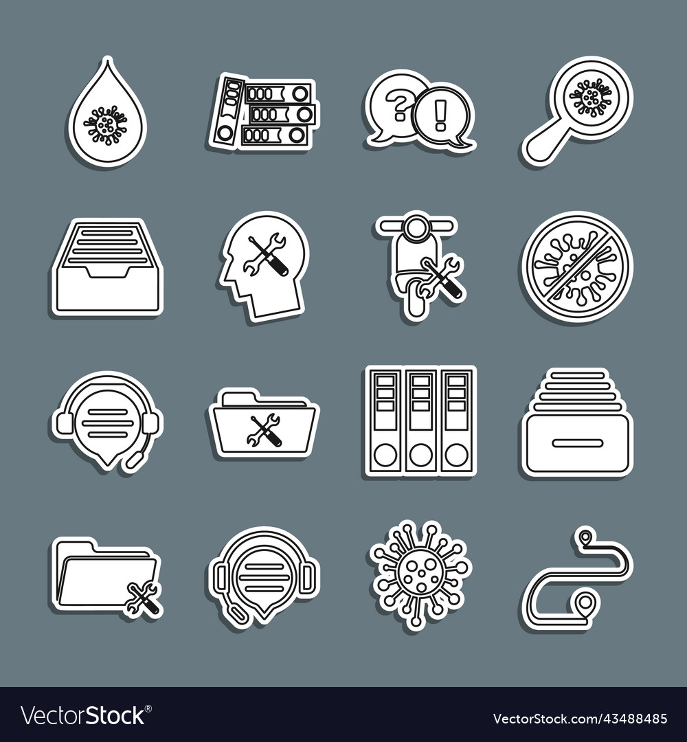 Set line route location drawer with documents