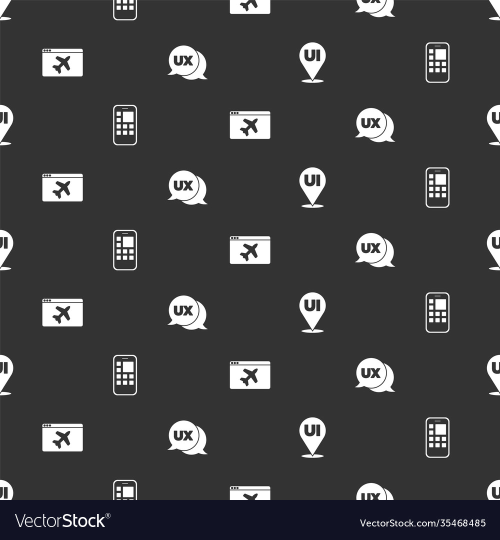 Set ui or ux design mobile apps website template vector image Set ui or ux design mobile apps website template