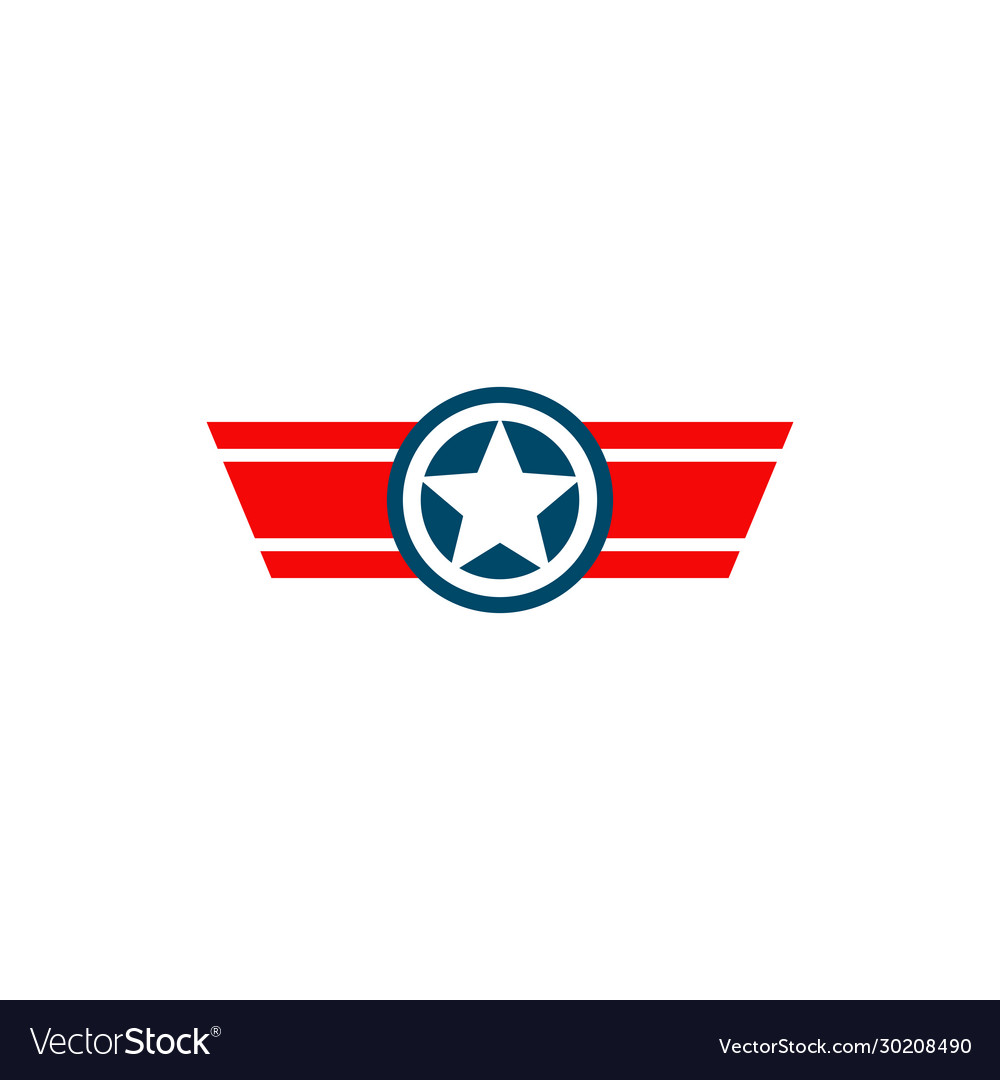 Amerikanische Flagge und Emblem Logo Design Vorlage