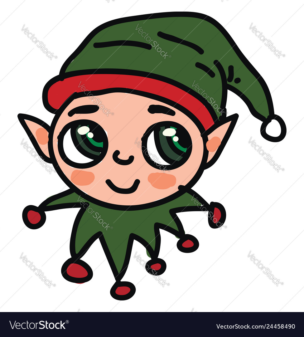 An elf with sharp ears or color
