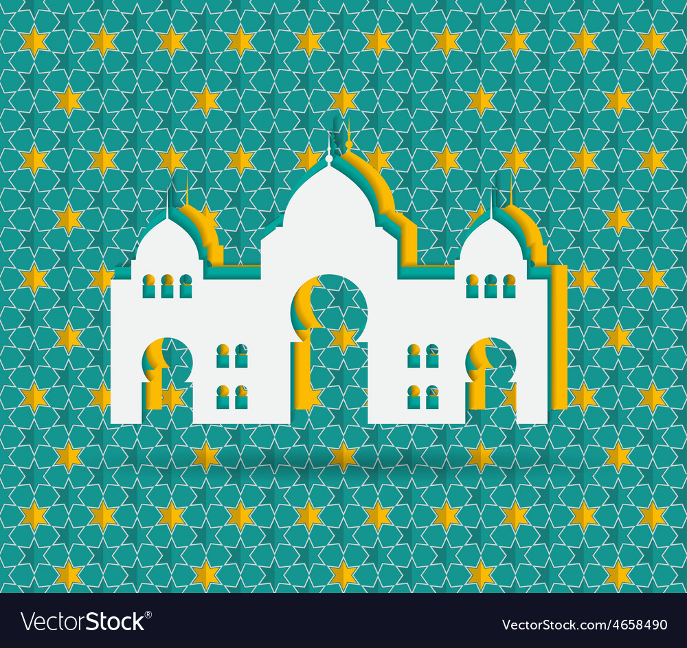 Background for muslim community festival Vector Image