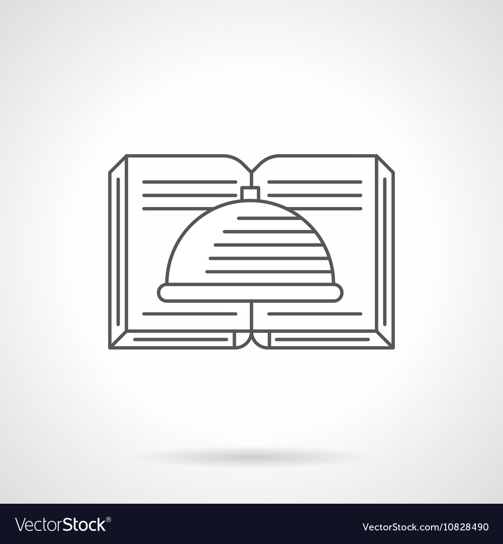 Book of recipes flat line icon