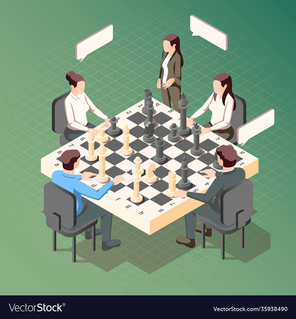 Hotel business chess concept Royalty Free Vector Image