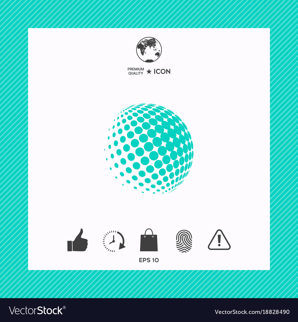 Earth logo - halftone sphere