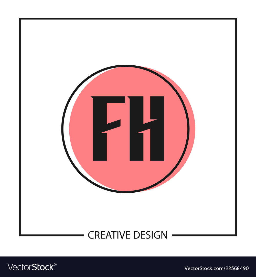 Initial letter logo fh template design