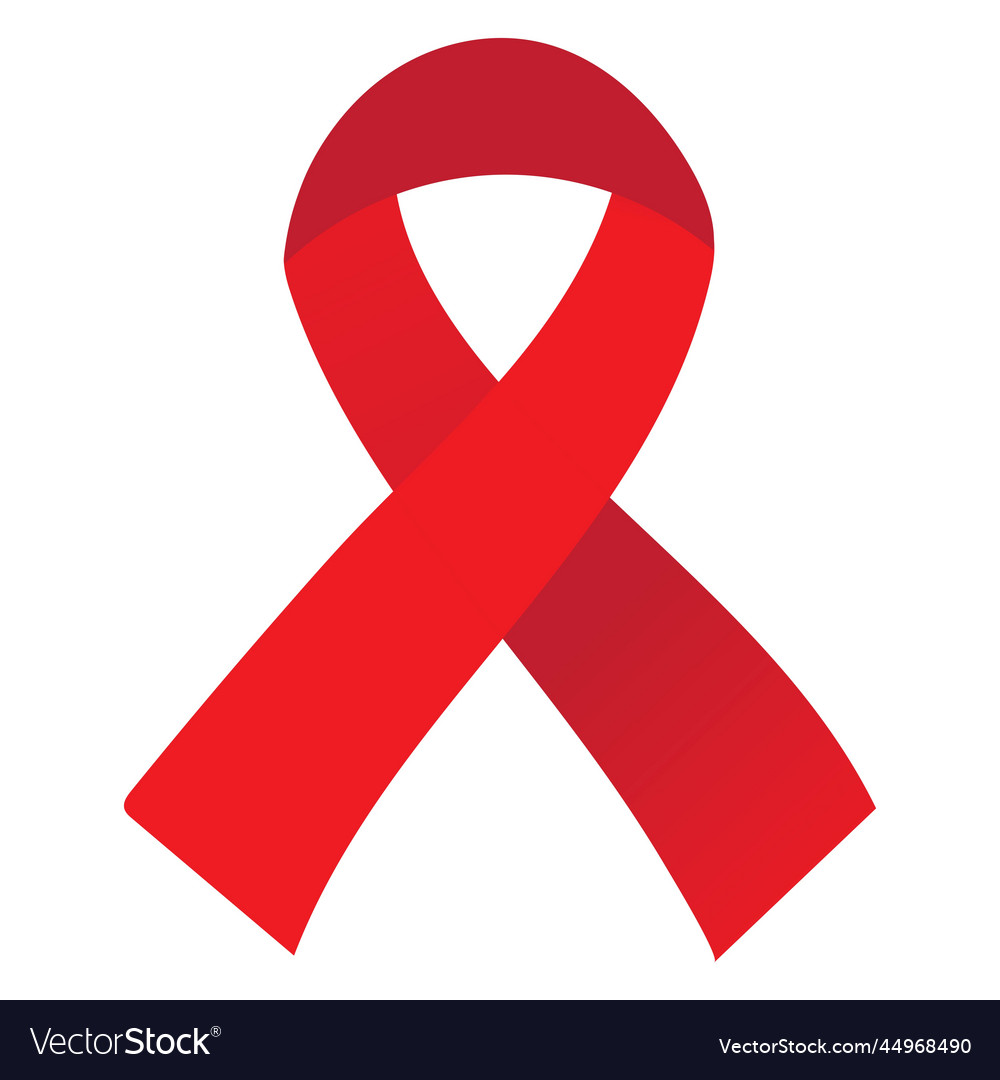 International aids day red ribbon aids logo Vector Image