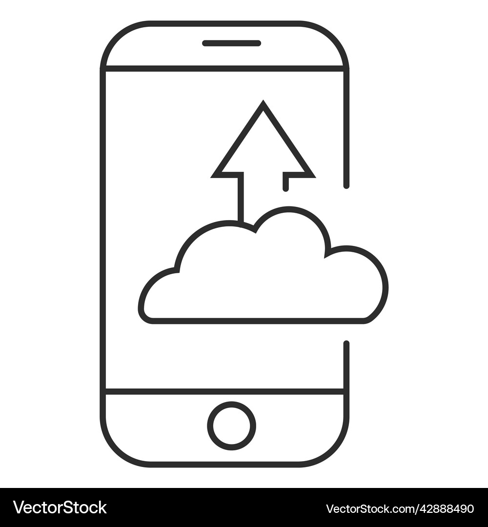 Mobile internet upload icon high quality Vector Image