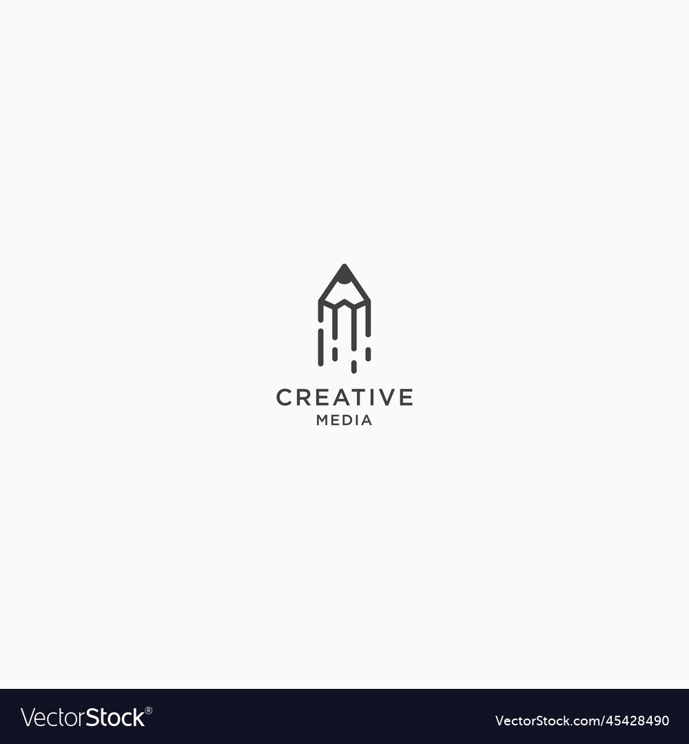 Pencil logo icon design template flat