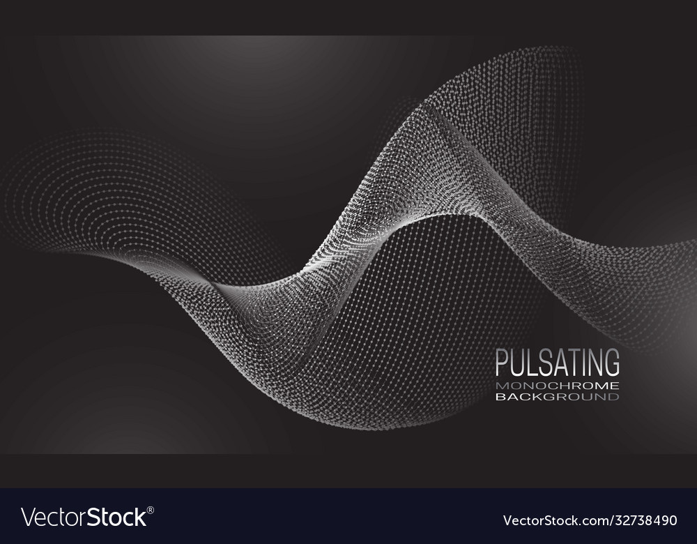 Pulsating monochrome background design with wave vector image Pulsating monochrome background design with wave