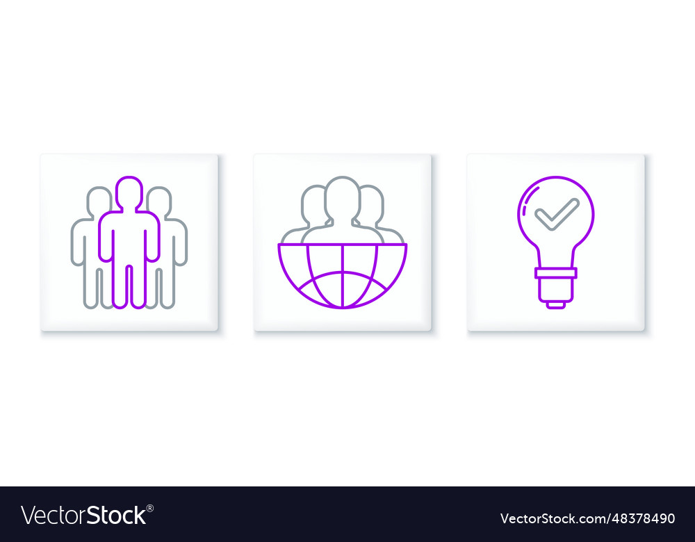 Set line light bulb and check mark users group