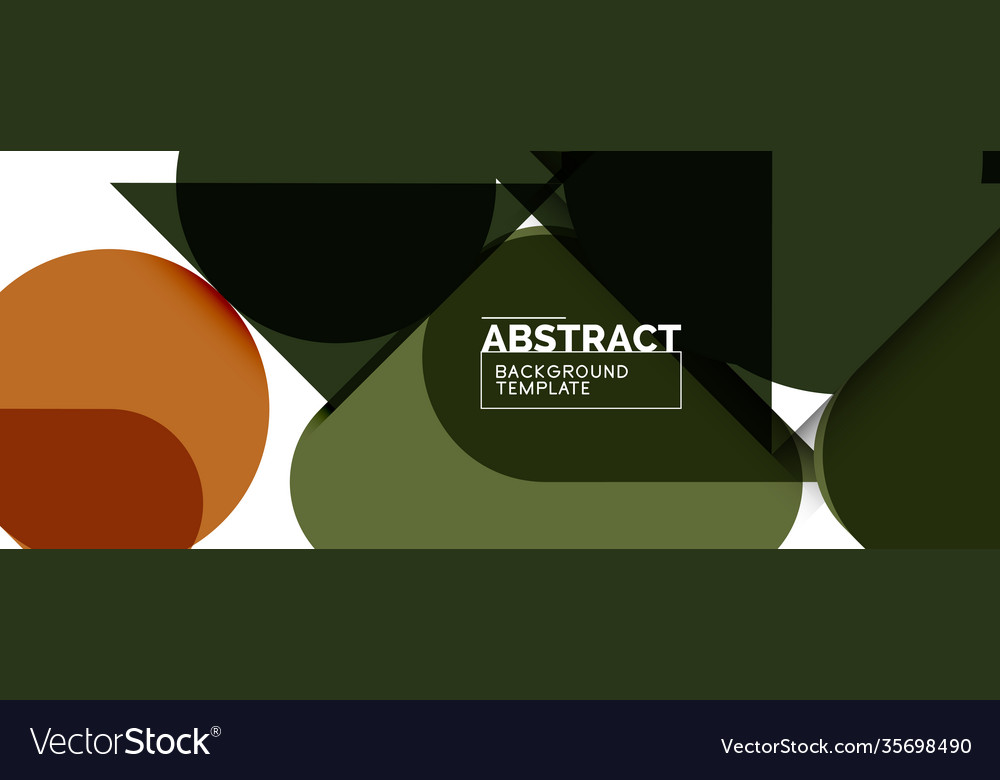 Simple circles and triangles abstract background vector image Simple circles and triangles abstract background