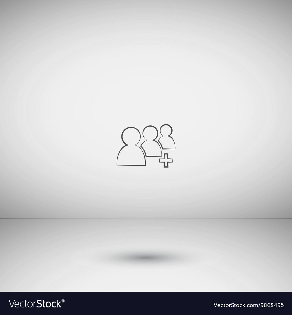 Add new user account flat icon for apps