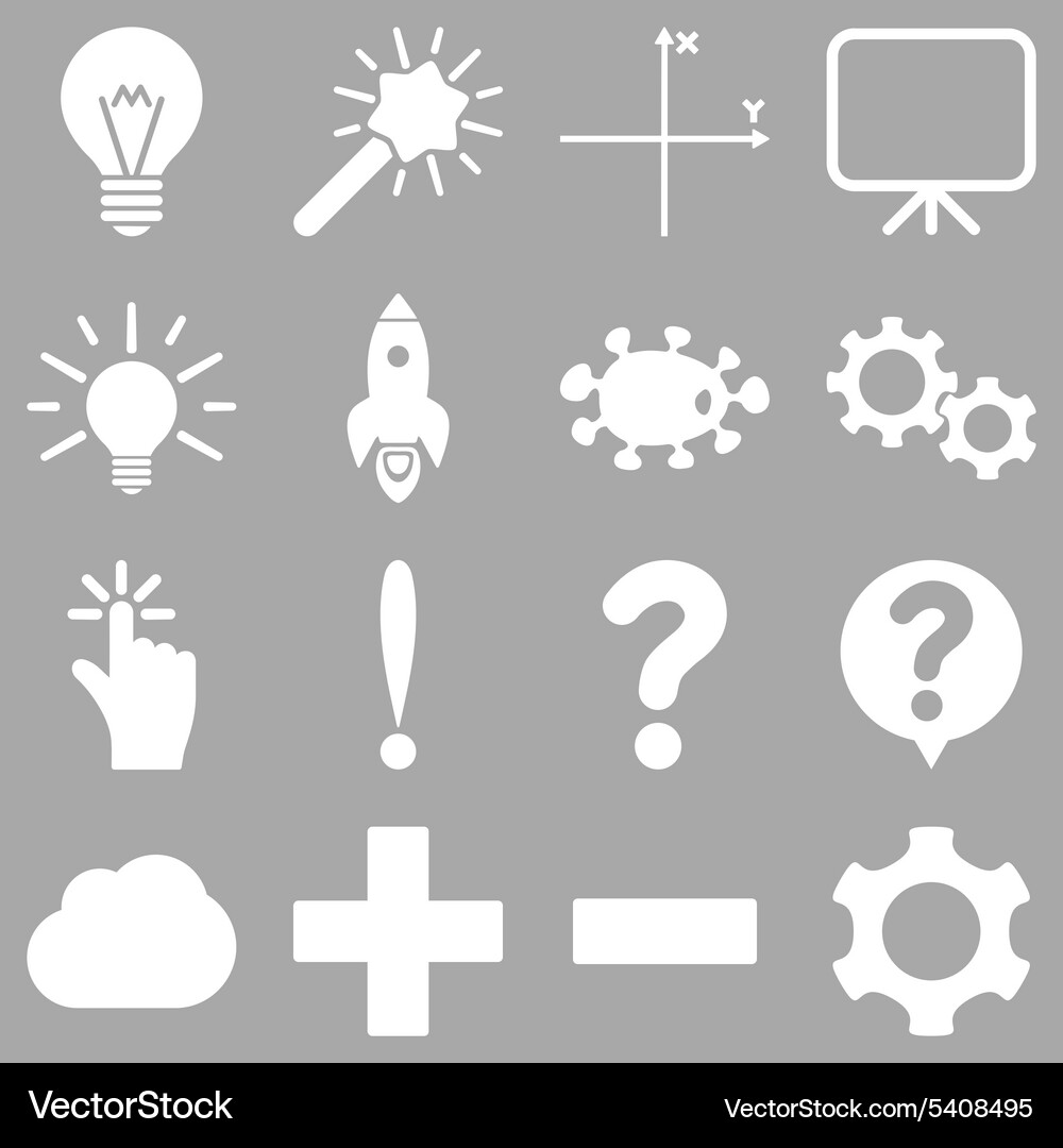 Basic science and knowledge icons Royalty Free Vector Image