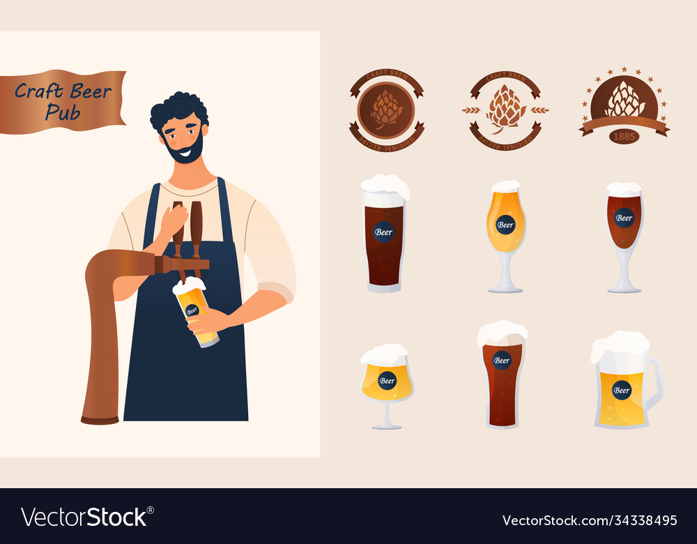 Brewery craft beer pub concept