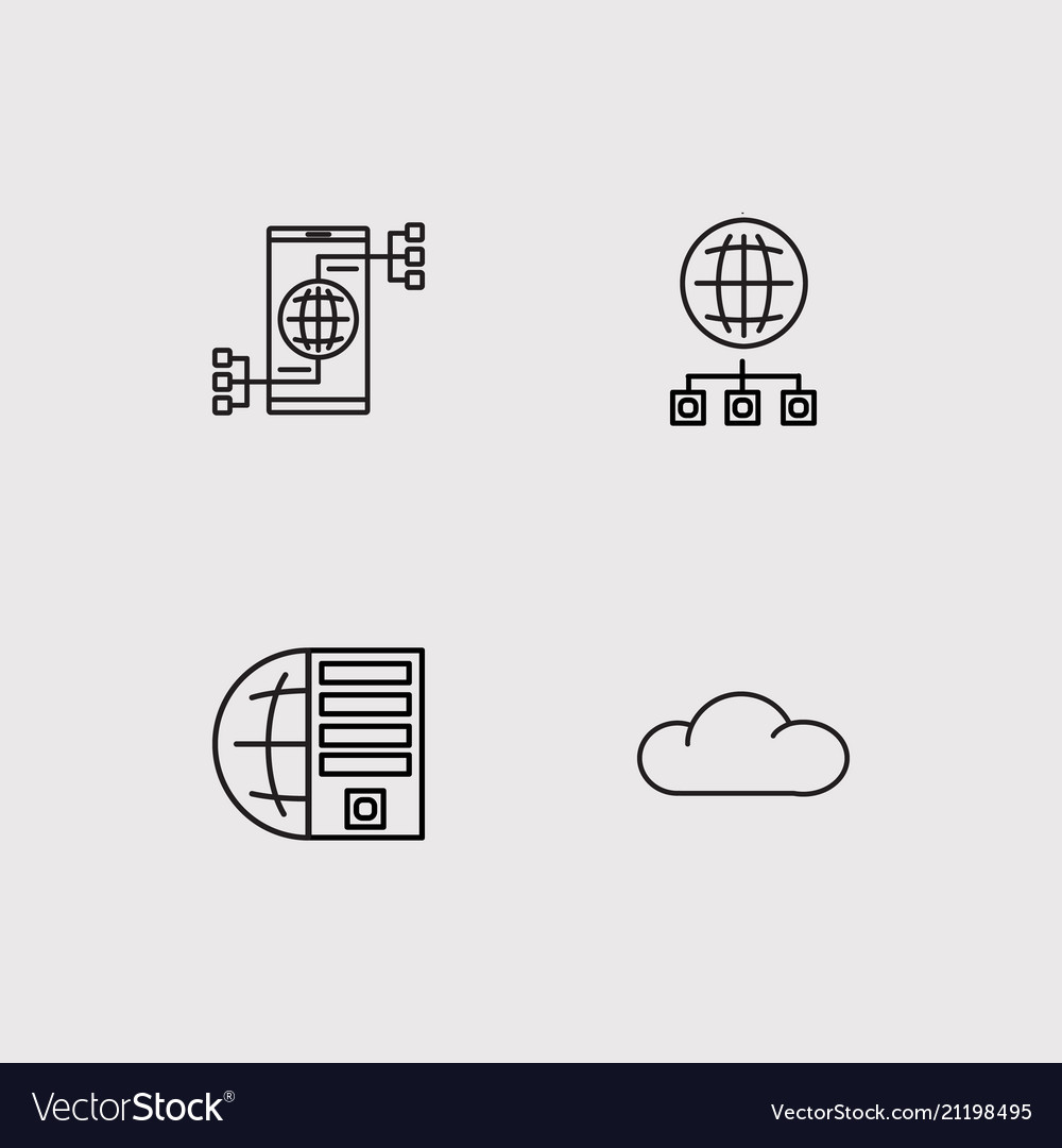 Communication simple linear icons set outlined