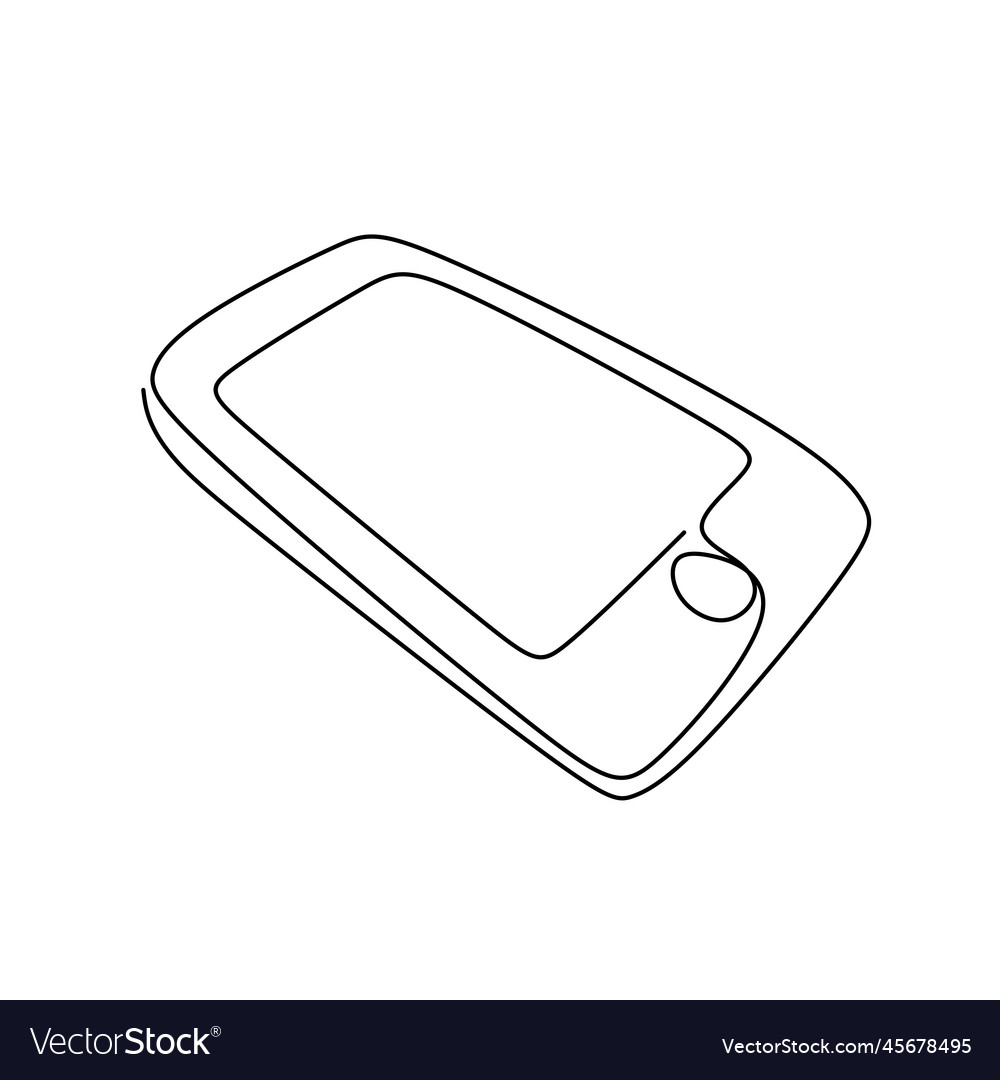 Continuous line drawing of mobile communication vector image Continuous line drawing of mobile communication