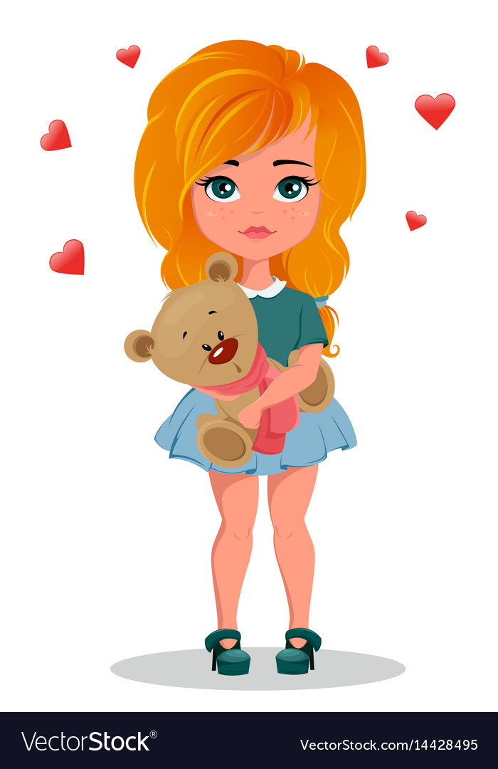 girl holding a teddy bear