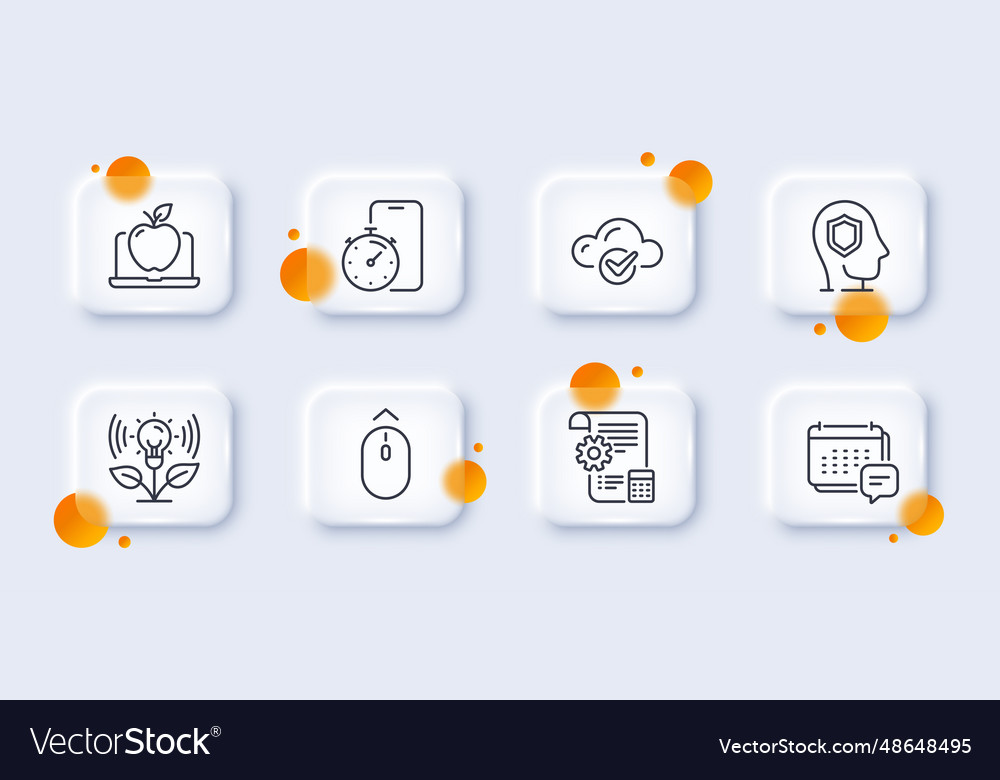 Message swipe up and incubator line icons pack Vector Image Message swipe up and incubator line icons pack