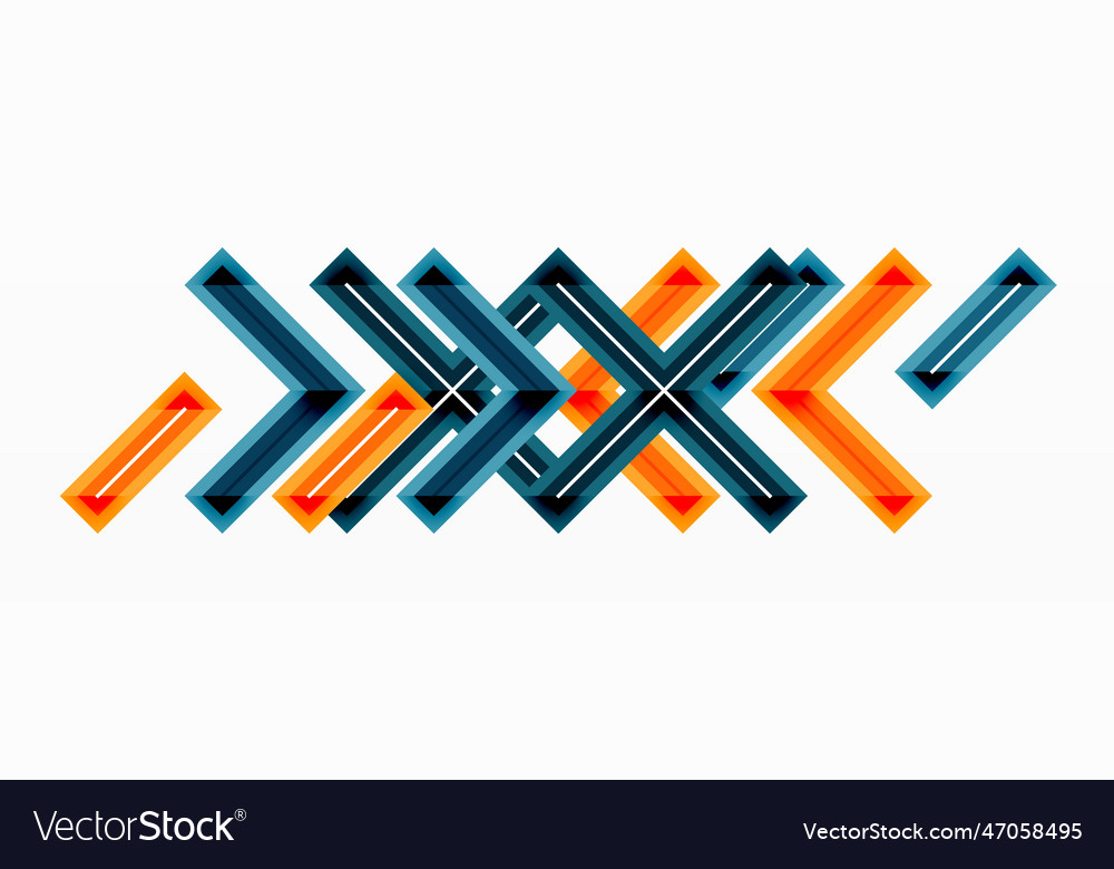 Minimal geometric background cross line design vector image Minimal geometric background cross line design