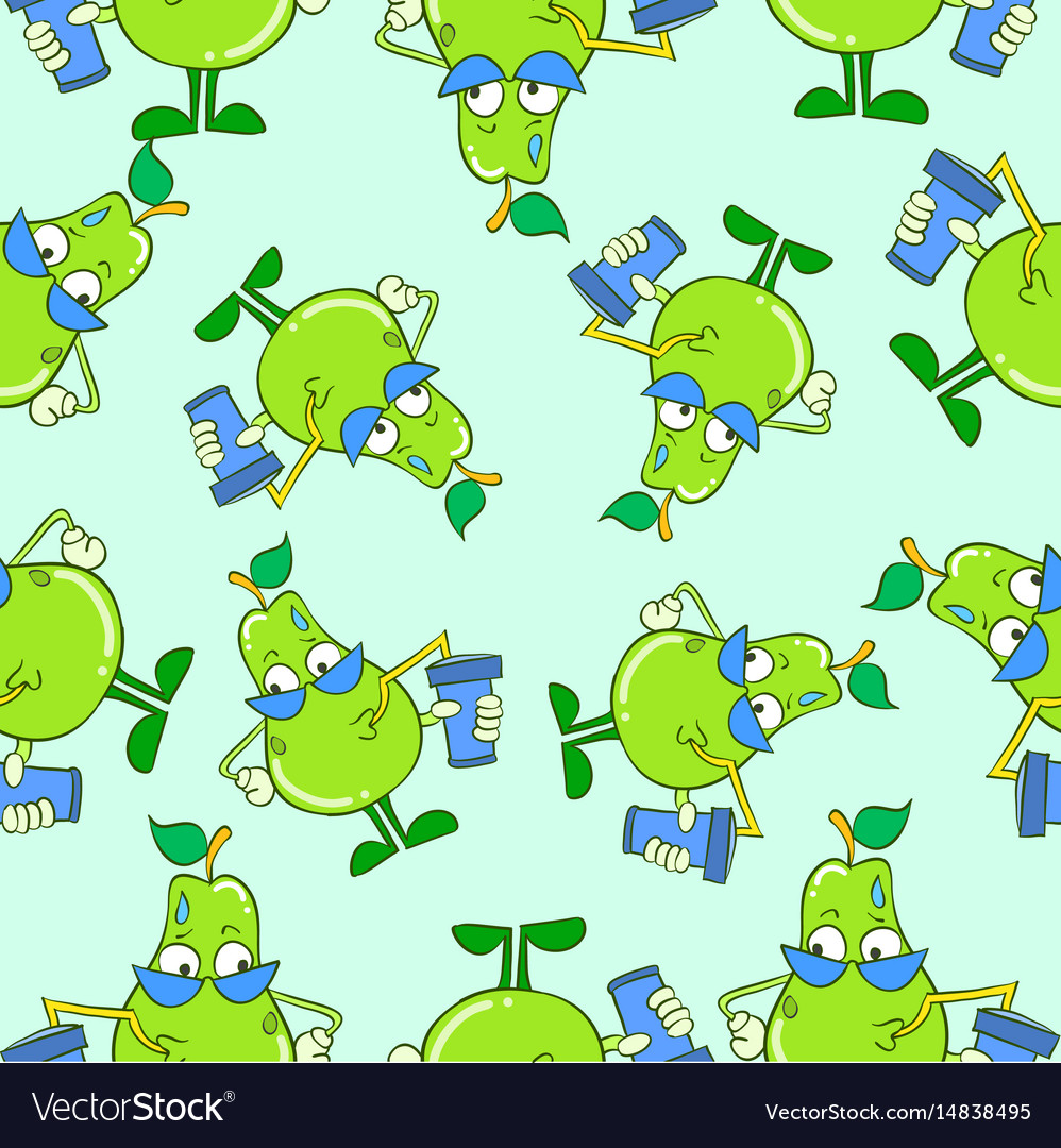 Pattern with pear fruit background