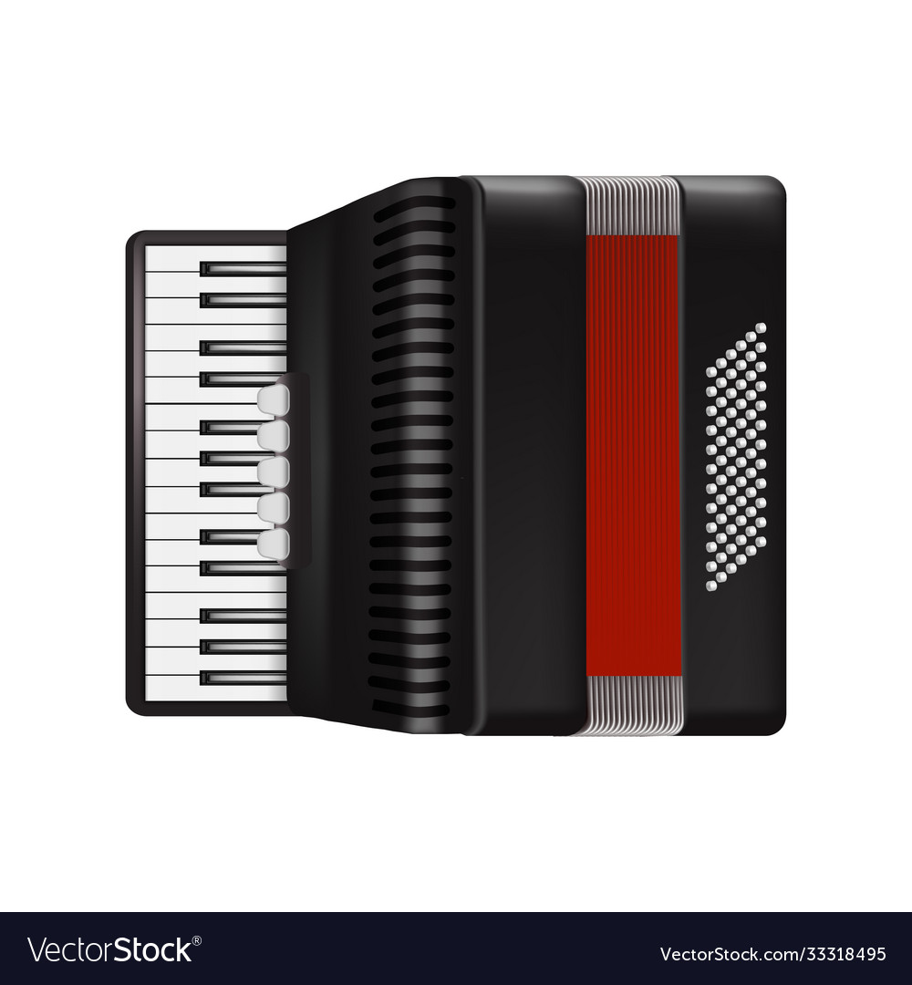 Realistic 3d detailed bayan accordion