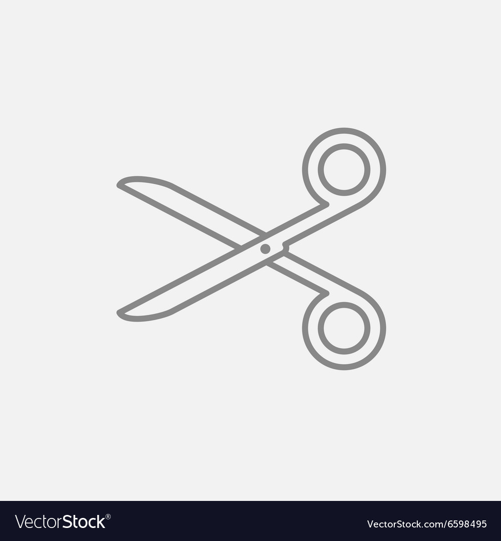 Scissors line icon