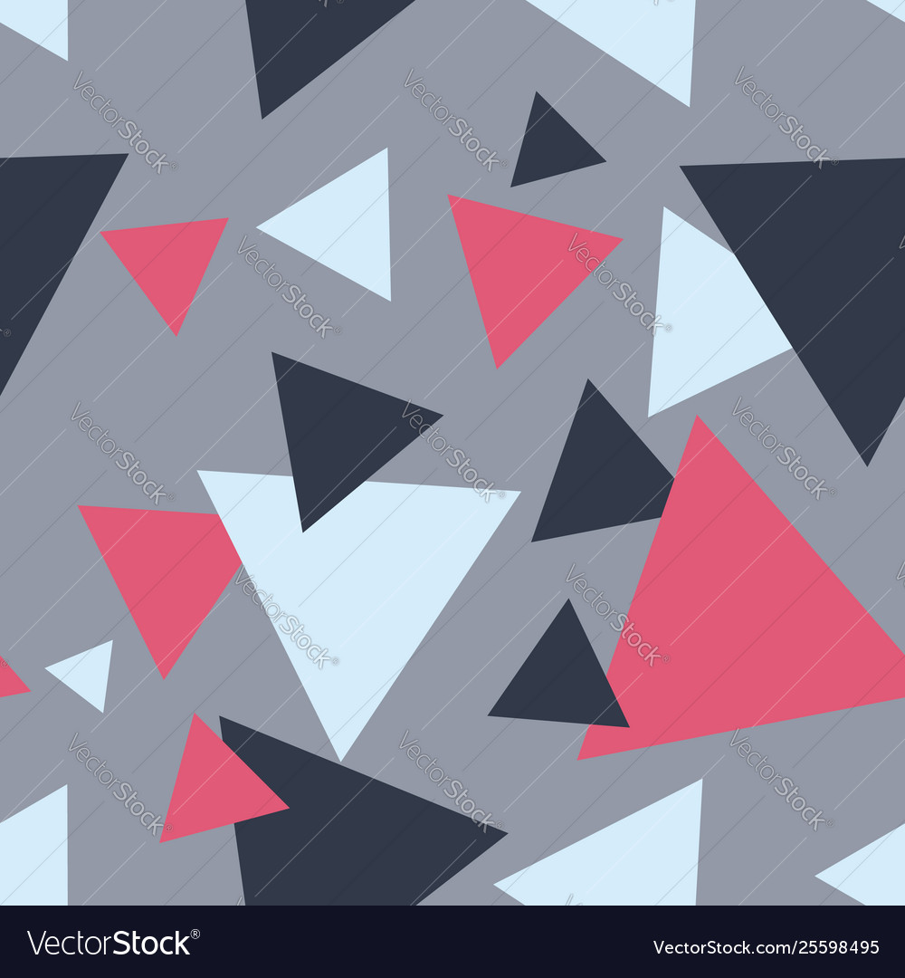 Seamless modern abstract gray triangle pattern
