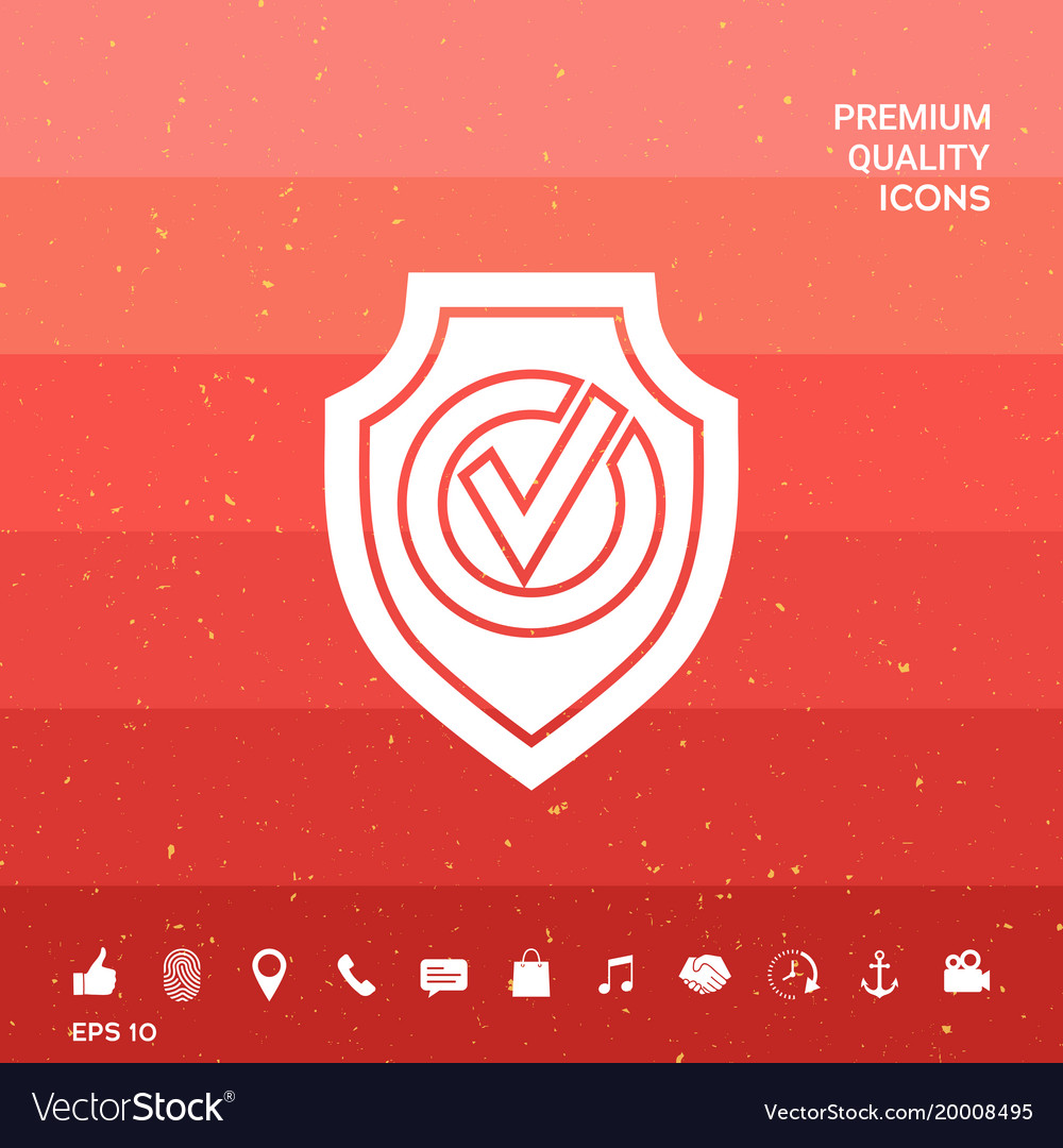 Shield with check mark icon