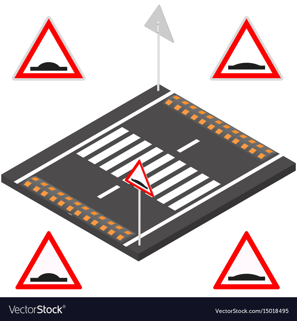 Speed bump in 3d Royalty Free Vector Image - VectorStock