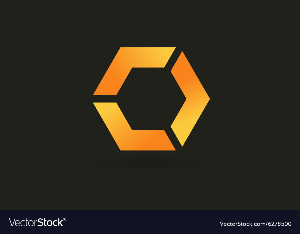 Abstract square logo template Royalty Free Vector Image