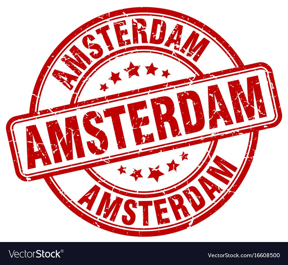 Amsterdam Stamp Royalty Free Vector Image Vectorstock