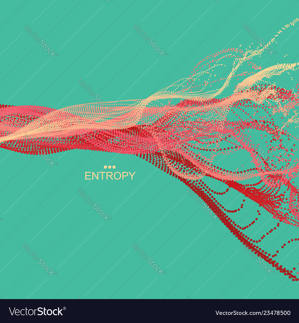 Array with dynamic emitted particles water splash vector image Array with dynamic emitted particles water splash