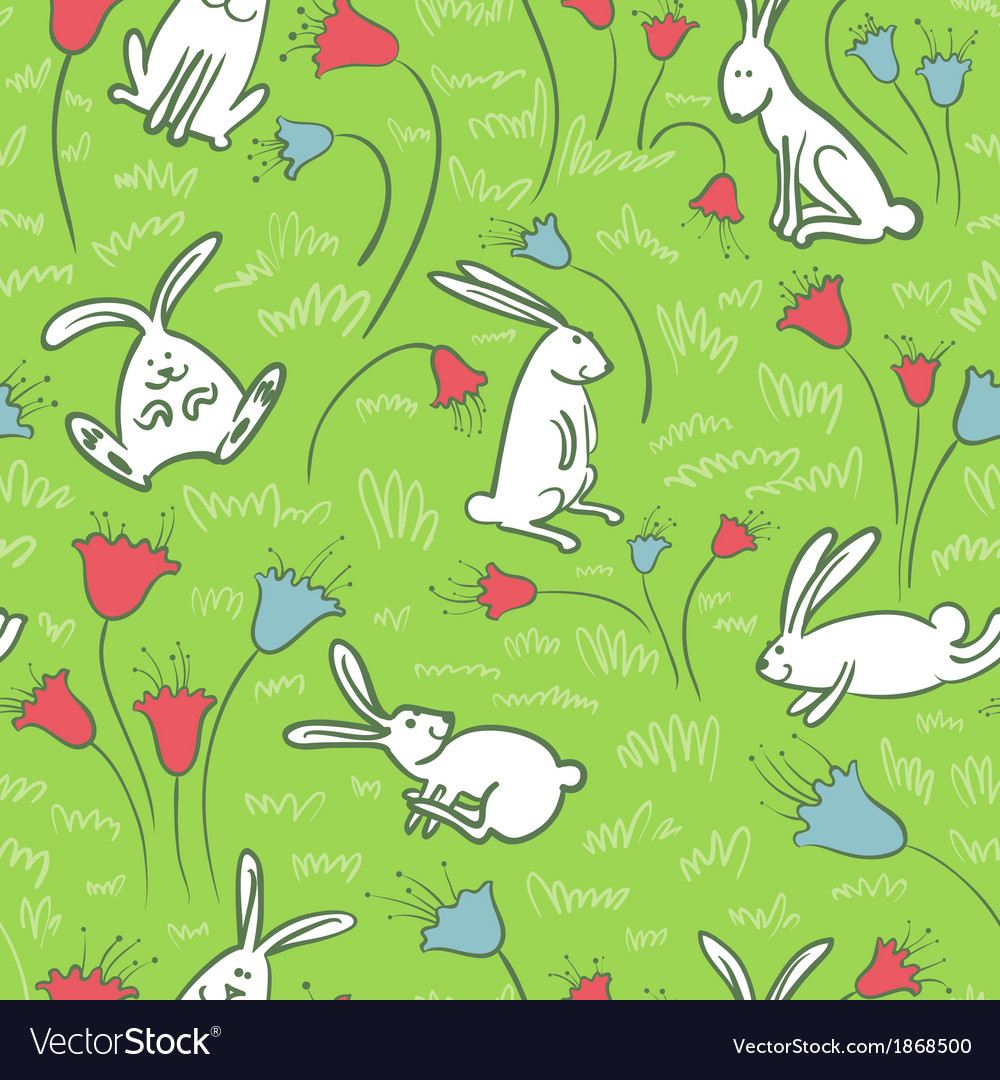 Background with bunnies Royalty Free Vector Image