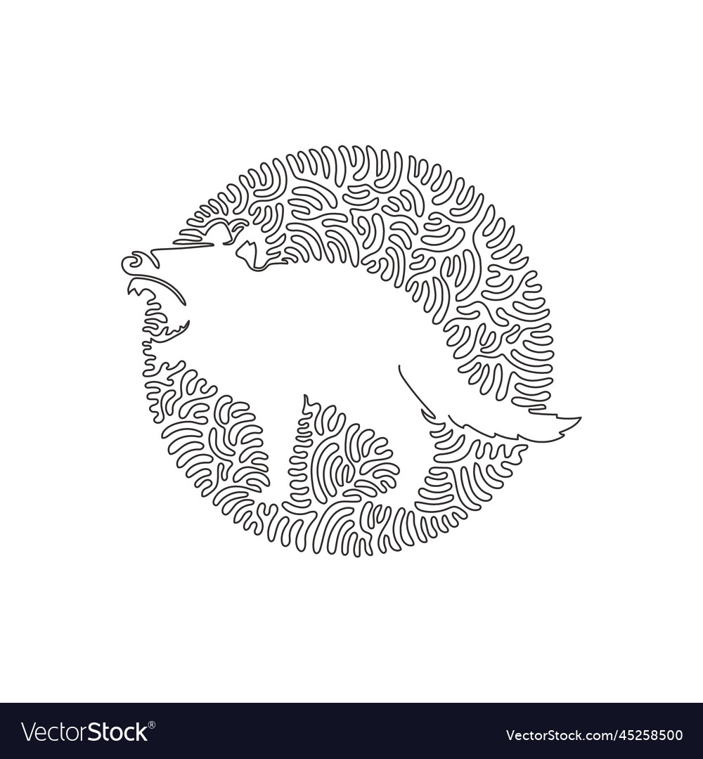 Continuous one curve line drawing of standing vector image Continuous one curve line drawing of standing