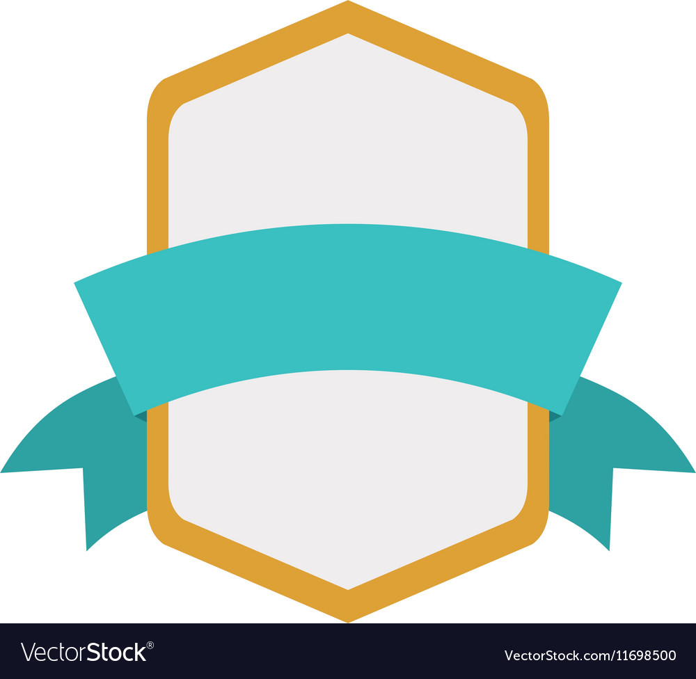 Isolated Decoration Frame With Ribbon Design Vector Image