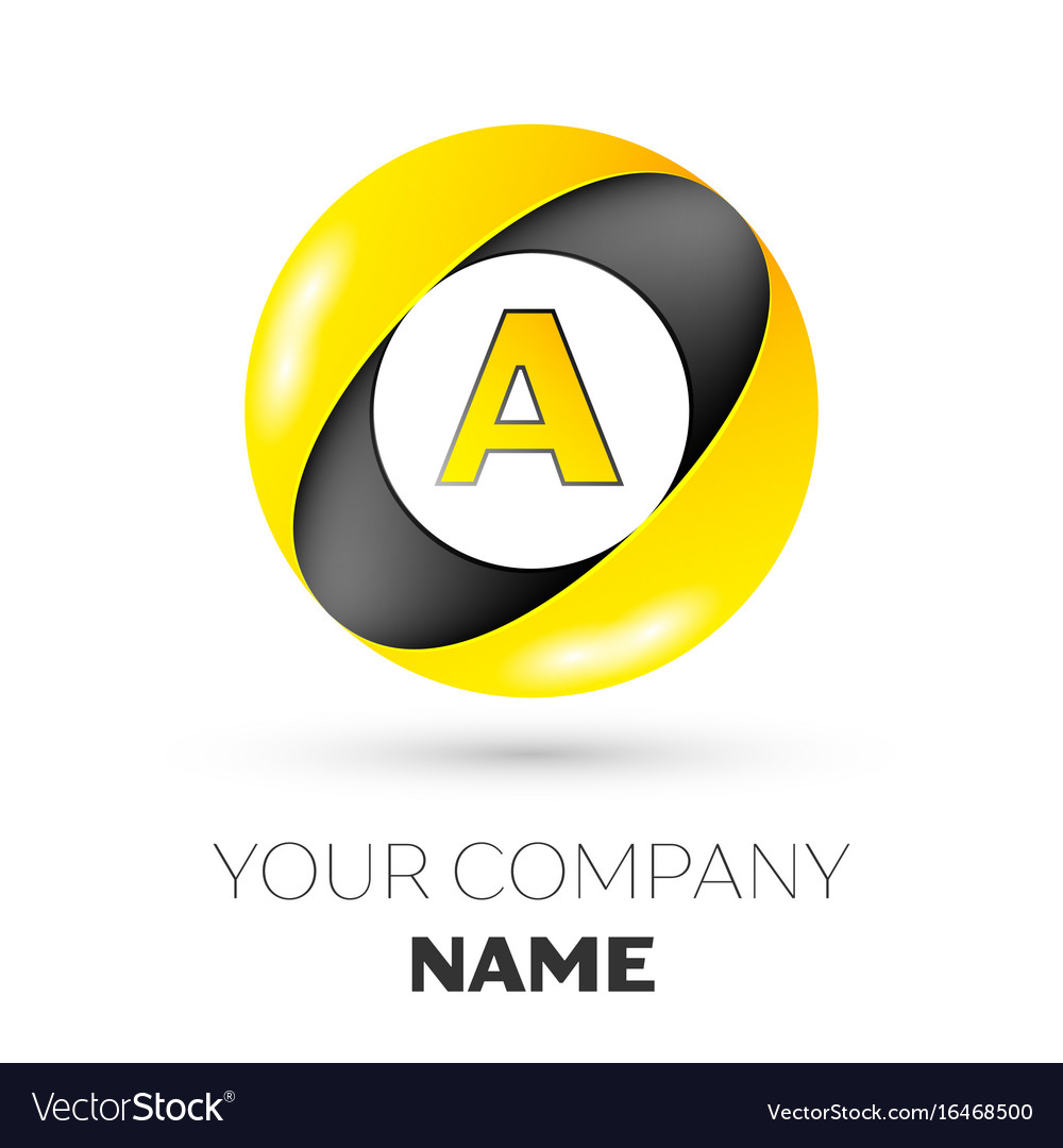 Letter a logo symbol in the colorful circle