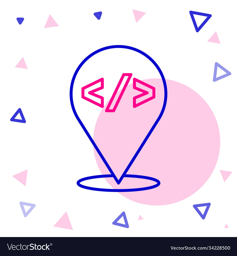 Line web design and front end development icon vector image Line web design and front end development icon