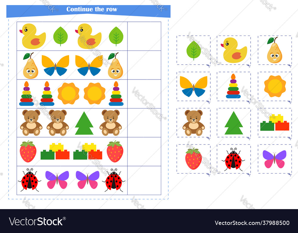 Logic game for children vector image Logic game for children