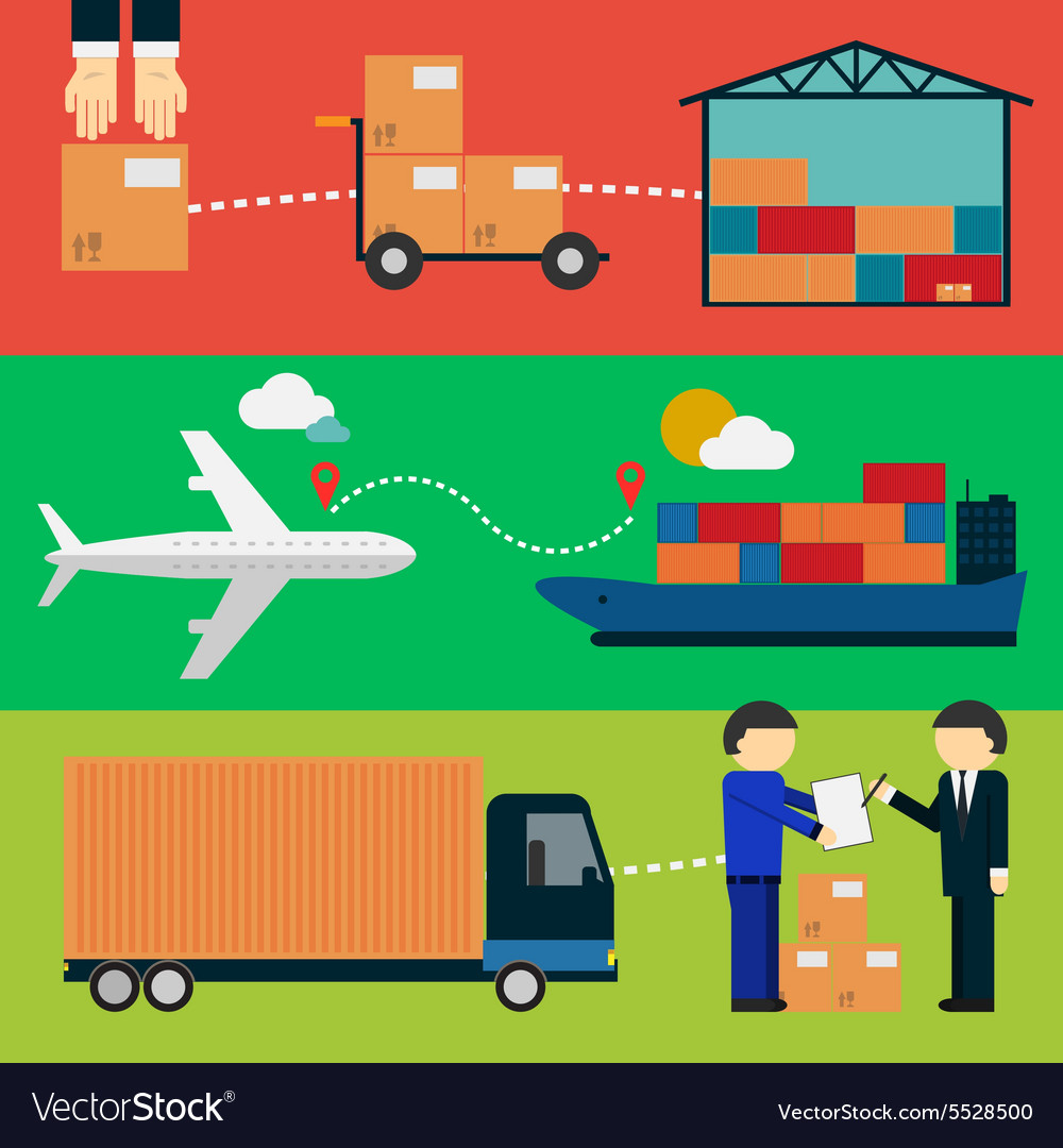 Logistic infographics for web or mobile aplication