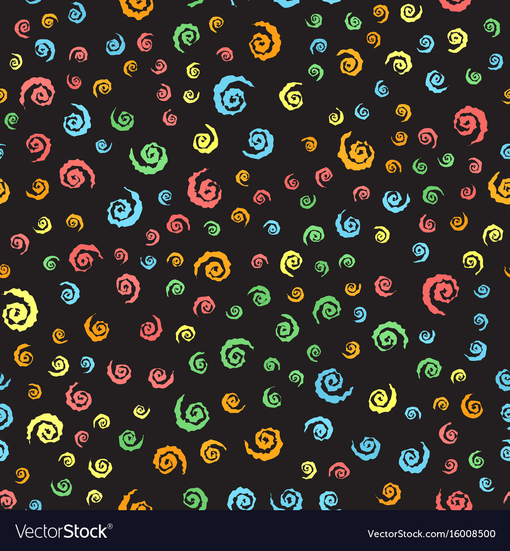 Multicolor spiral pattern seamless vortex