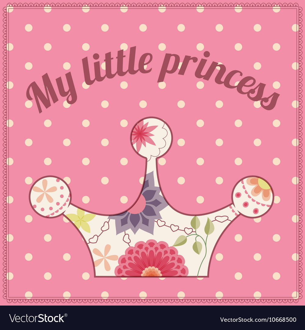 Meine kleine Prinzessin Vintage Hintergrund mit Krone