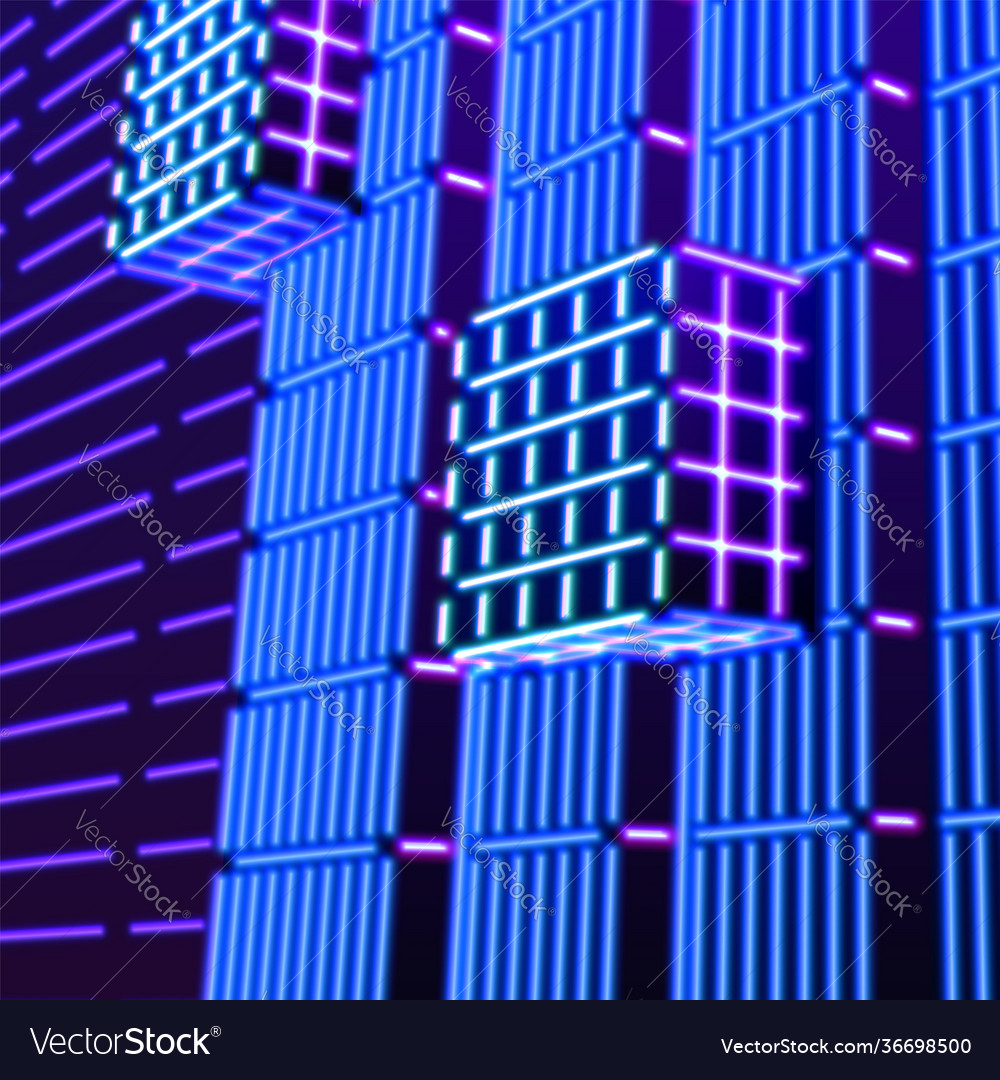 Neon 80s Grid Background