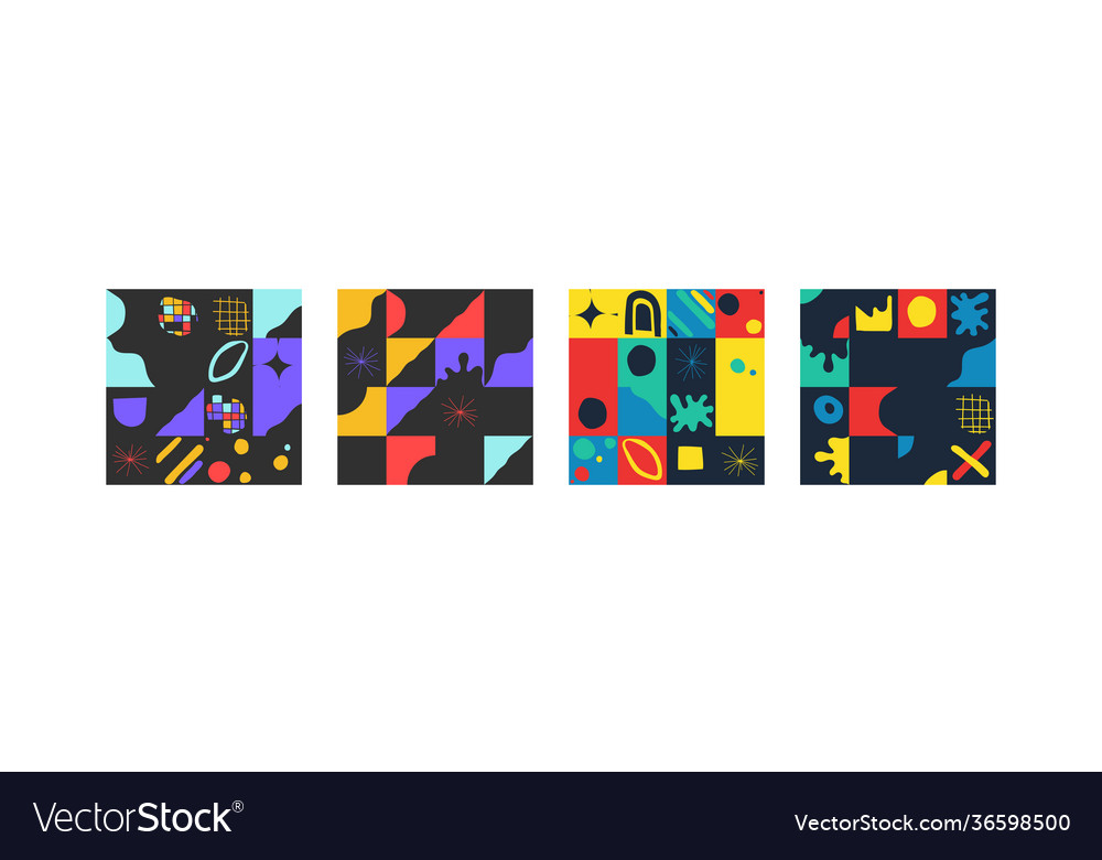 Retro Geometric Shapes Set