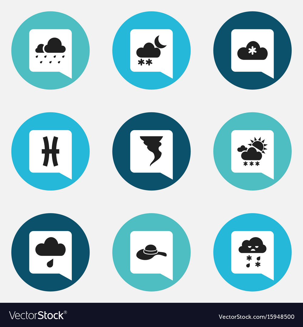 Set of 9 editable air icons includes symbols