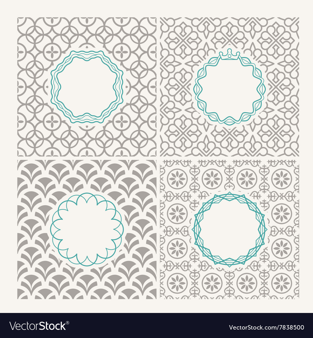 Thin line frames or emblems